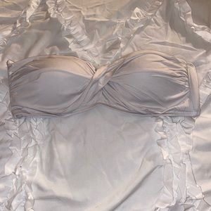 White Strapless Bathing Suit Top